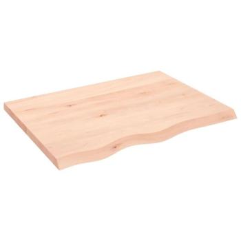 Kezeletlen tömör fa fürdőszobai pult 80x60x4 cm kép