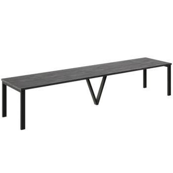 Kinyitható asztalok 130-405 cm Titan fekete beton kép