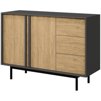 Komód 120 Alsy 7 Olajozott tölgy/Antracit kép