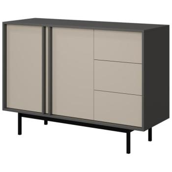 Komód 120 Alsy 7 Világos bézs/Antracit kép