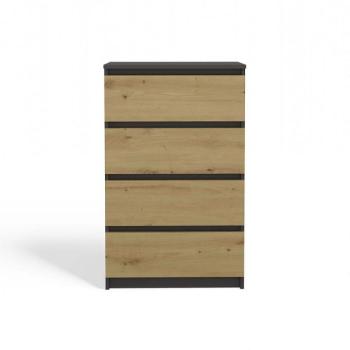 Komód 4S M4 Malwa Antracit/Artisan kép