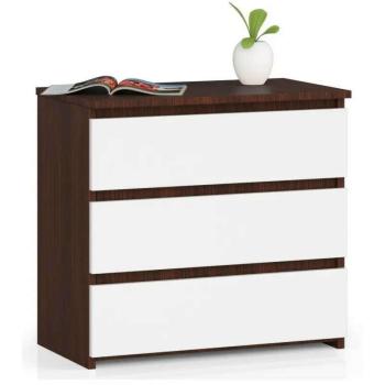 Komód - Akord Furniture CL3 - wenge / fehér kép