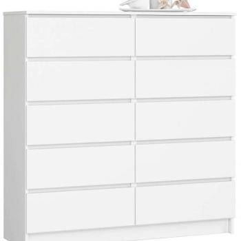 Komód - Akord Furniture K120-10, Fehér kép