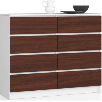 Komód - Akord Furniture K120-8 - fehér / wenge kép