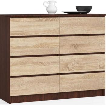 Komód - Akord Furniture K120-8 - wenge / sonoma tölgy kép