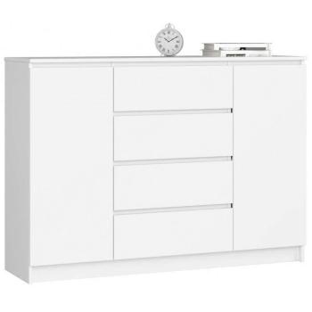 Komód - Akord Furniture K140-2D4SZ - fehér kép