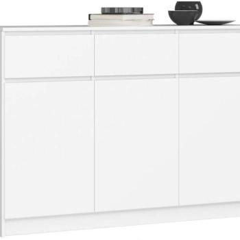 Komód - Akord Furniture K140-3D3SZ - fehér kép