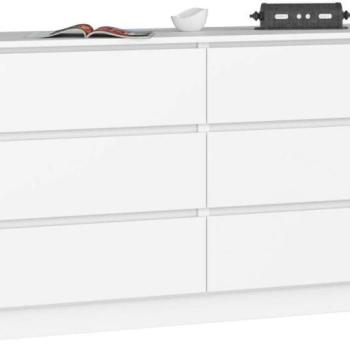 Komód - Akord Furniture K140-6 - fehér kép