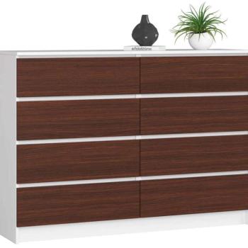 Komód - Akord Furniture K140-8 - fehér / wenge kép