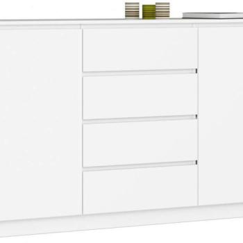 Komód - Akord Furniture K160-2D4SZ - fehér kép