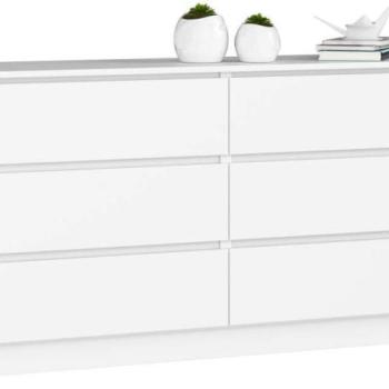 Komód - Akord Furniture K160-6 - fehér kép