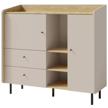 Komód Alessio AE8 2S2D Bézs/Tölgy kép