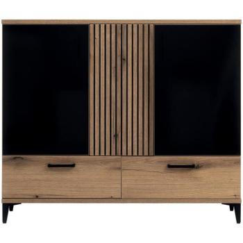 Komód Aris As04 Tölgy/Fekete kép