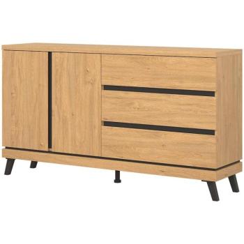 Komód Ate At03 Tölgy/Fekete kép