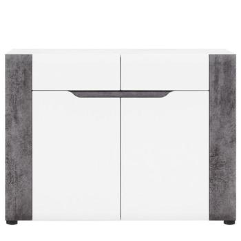 Komód Brando B02 Fehér/Konkrét 2d2s kép