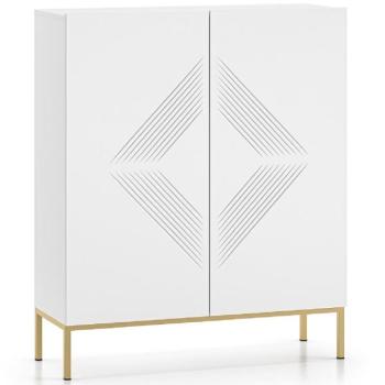 Komód Clearing 01 fehér/arany kép