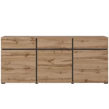 Komód Cross3d3s Tölgy Wotan/Fekete kép