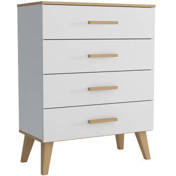 Komód Dita 4S white/oak sonoma kép