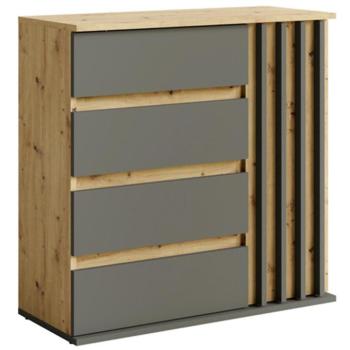 Komód Doris 1d4s Tölgy Artisan/Szürke kép