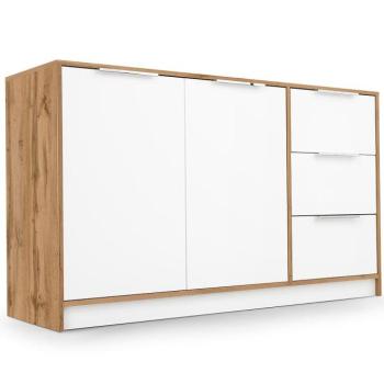 Komód Duarte 2d3s Fehér / Tölgy Wotan kép