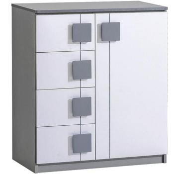 Komód Gumi G3 Brilantná biela/Antracit kép