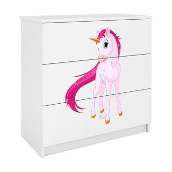 Komód gyermek számára Babydreams fehér – Egyszarvú kép