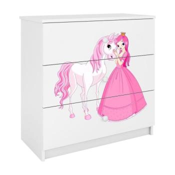 Komód gyermek számára Babydreams fehér – Hercegnő 2 kép