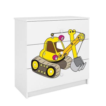 Komód gyermek számára Babydreams fehér – Kotrógép kép