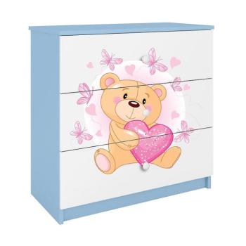 Komód gyermek számára Babydreams Kék– Medve Pillangó kép