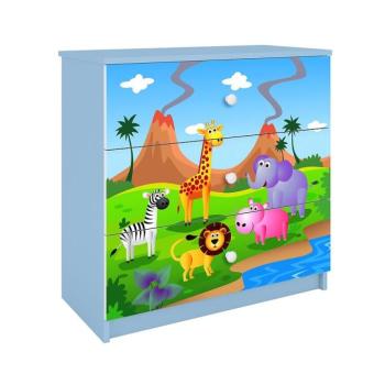 Komód gyermek számára Babydreams Kék– Safari kép
