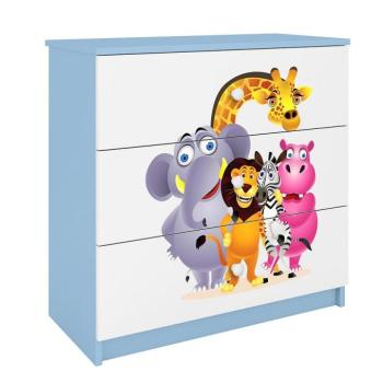 Komód gyermek számára Babydreams Kék– Zoo kép