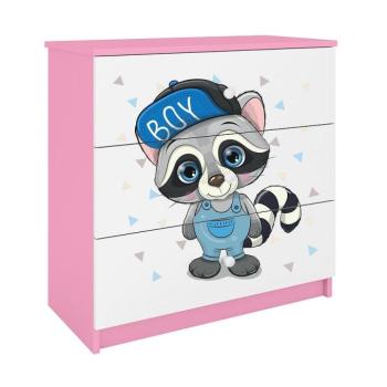Komód gyermek számára Babydreams Rózsaszín –  mosómedve kép