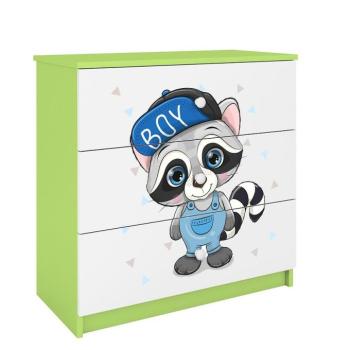 Komód gyermek számára Babydreams Zöld –  mosómedve kép