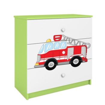 Komód gyermek számára Babydreams Zöld – Tűzoltóosztag kép