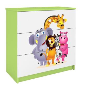 Komód gyermek számára Babydreams Zöld – Zoo kép