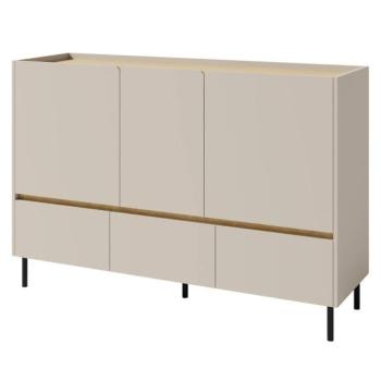 Komód Luca LC7 3S3D bézs/tölgy kép