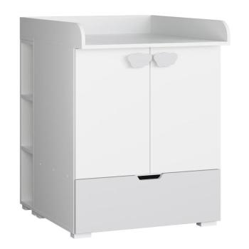 Komód Lulu pelenkázóasztal fehér+szürke kép