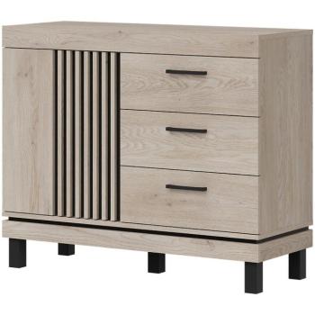 Komód Mati Mi03 Tölgy Crem/Fekete kép