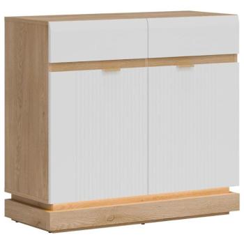 Komód Milton ML02 tölgy crem torro fehér kép