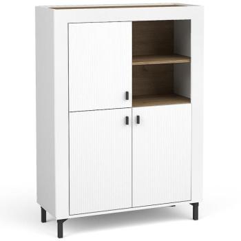 Komód Mossa M05 3D tölgy whisky/fehér mat kép