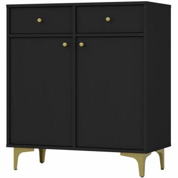 Komód Tokyo 1  2F 2S fekete grafit 826 kép