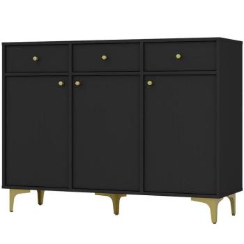 Komód Tokyo 1  3F 3S fekete grafit 827 kép