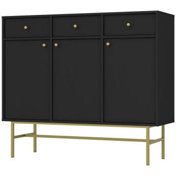 Komód Tokyo 3  3F 3S fekete grafit 827 kép