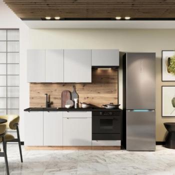 Konyhabútor Isabel 200 szürke/artisan kép