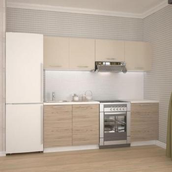 Konyhabútor Katia 220 zb 28mm fényes matt nélkül/san marino/kor fehér kép