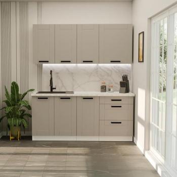 Konyhabútor Luna Claygrey/Fehér 180cm  konyhai munkalap nélkül kép