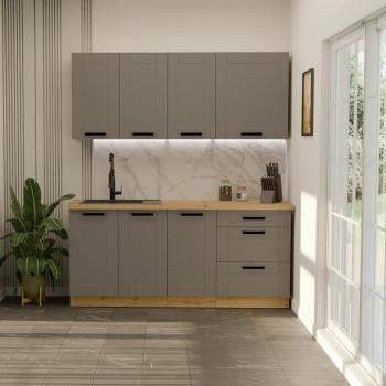 Konyhabútor Luna Dustgrey/Artisan 180cm  konyhai munkalap nélkül kép