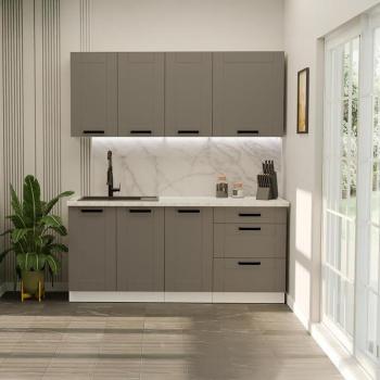 Konyhabútor Luna Dustgrey/Fehér 180cm  konyhai munkalap nélkül kép