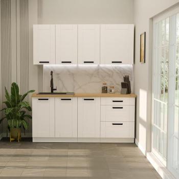 Konyhabútor Luna Fehér/Fehér 180cm  konyhai munkalap nélkül kép