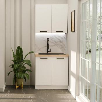 Konyhabútor Luna Fehér/Fehér 80cm Munkalap nélkül kép